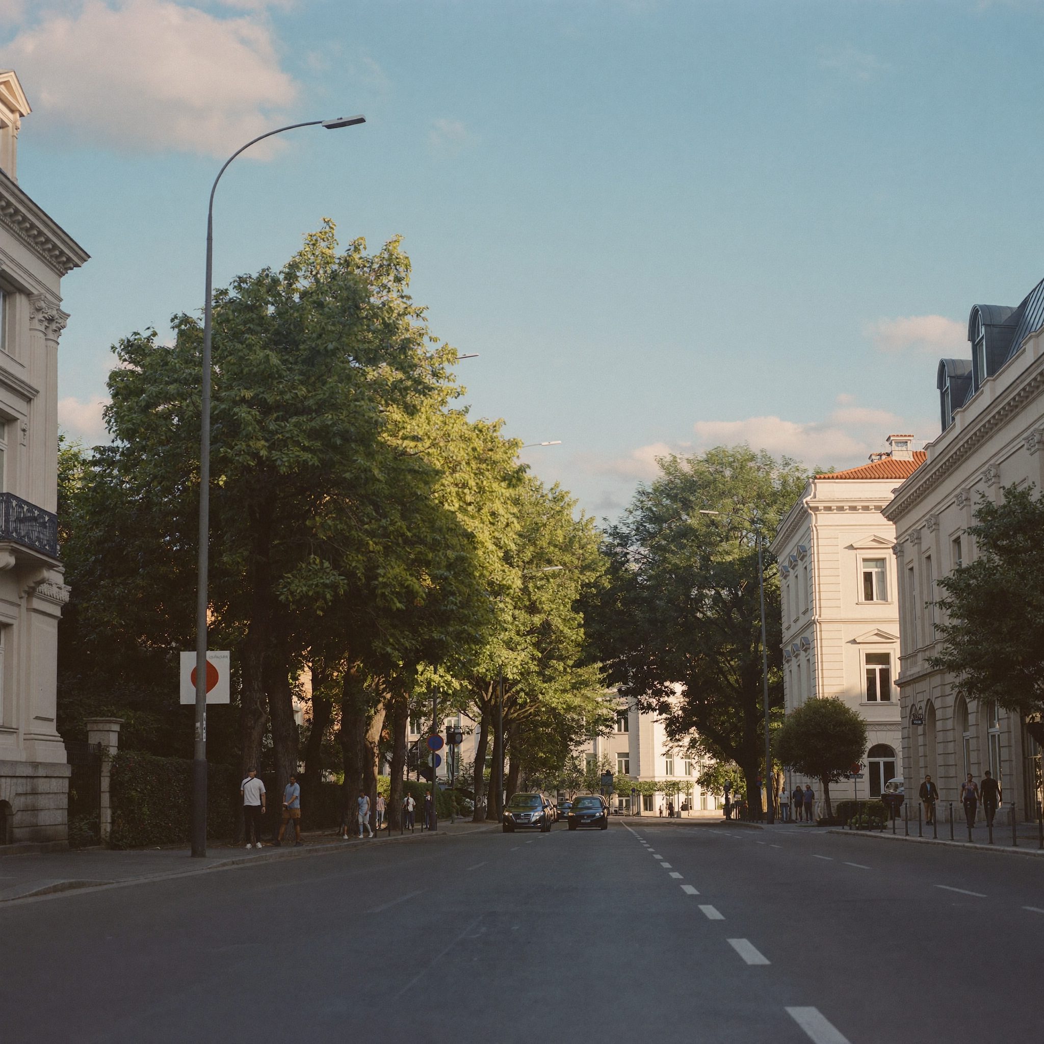 Stradă liniștită din cartierul Copou, Iași